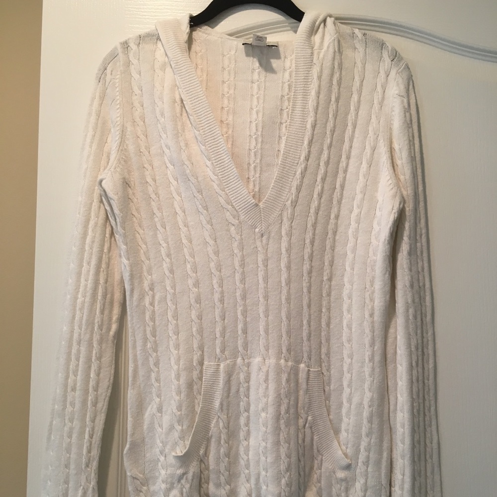 White Cable Knit Sweater